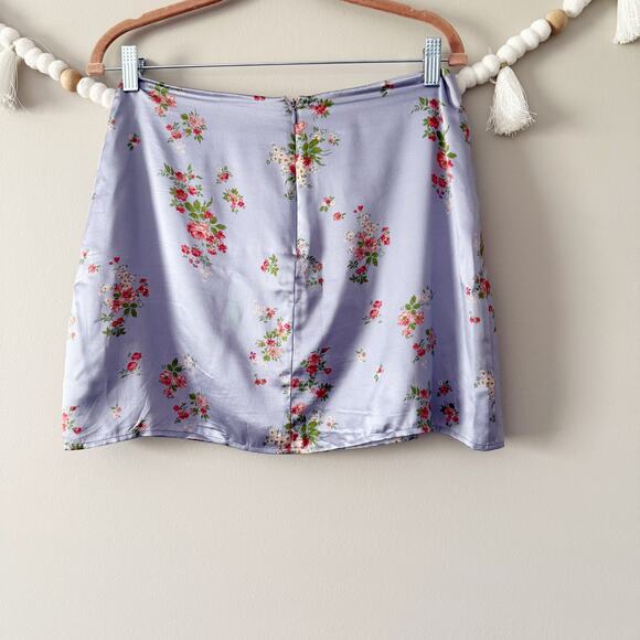 NEW Reformation Veranda Silk Mini Skirt Floral Print Mid Rise ALine Melba Size 6 - Picture 10 of 10